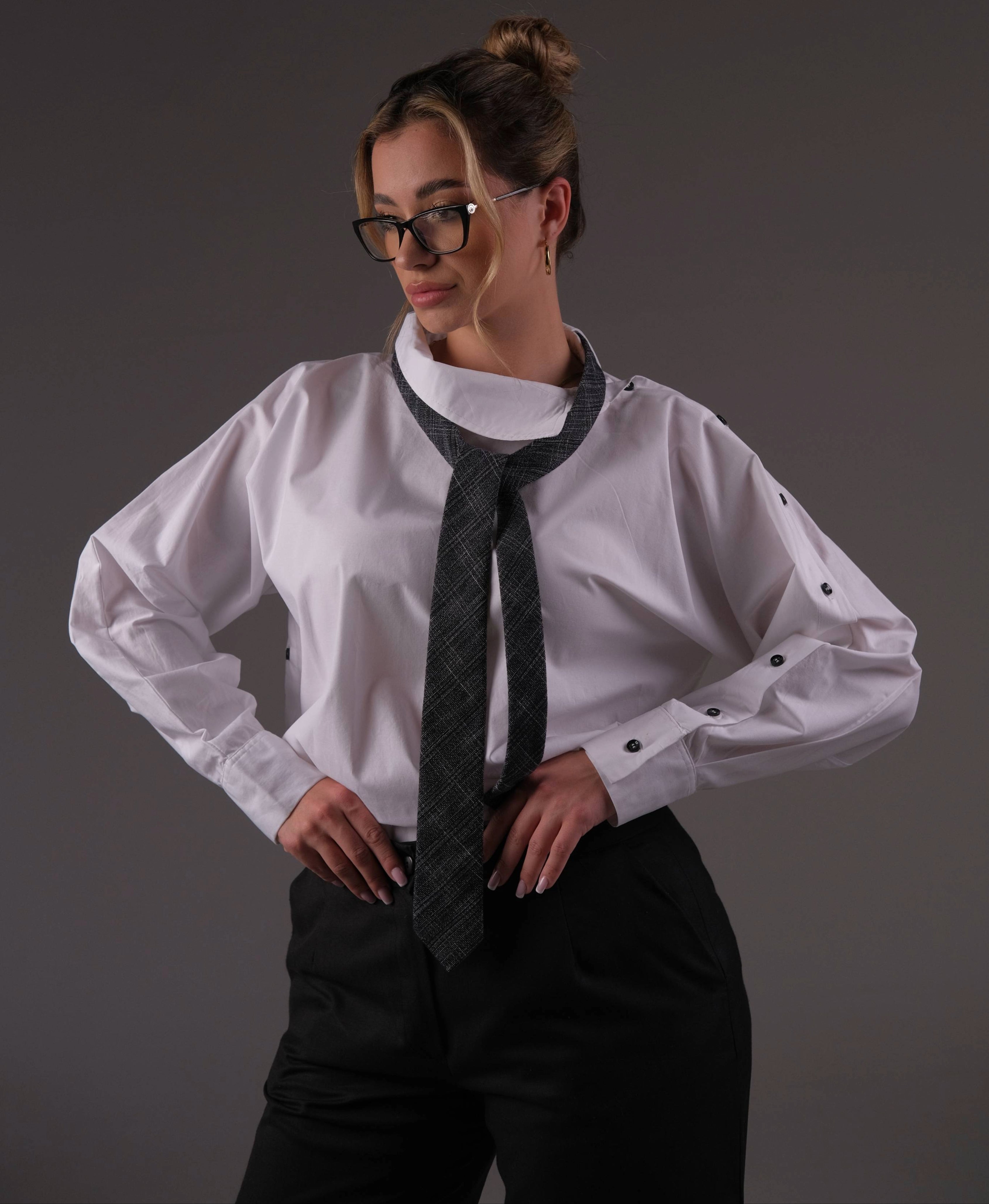 Poplin Cotton White  Shirt