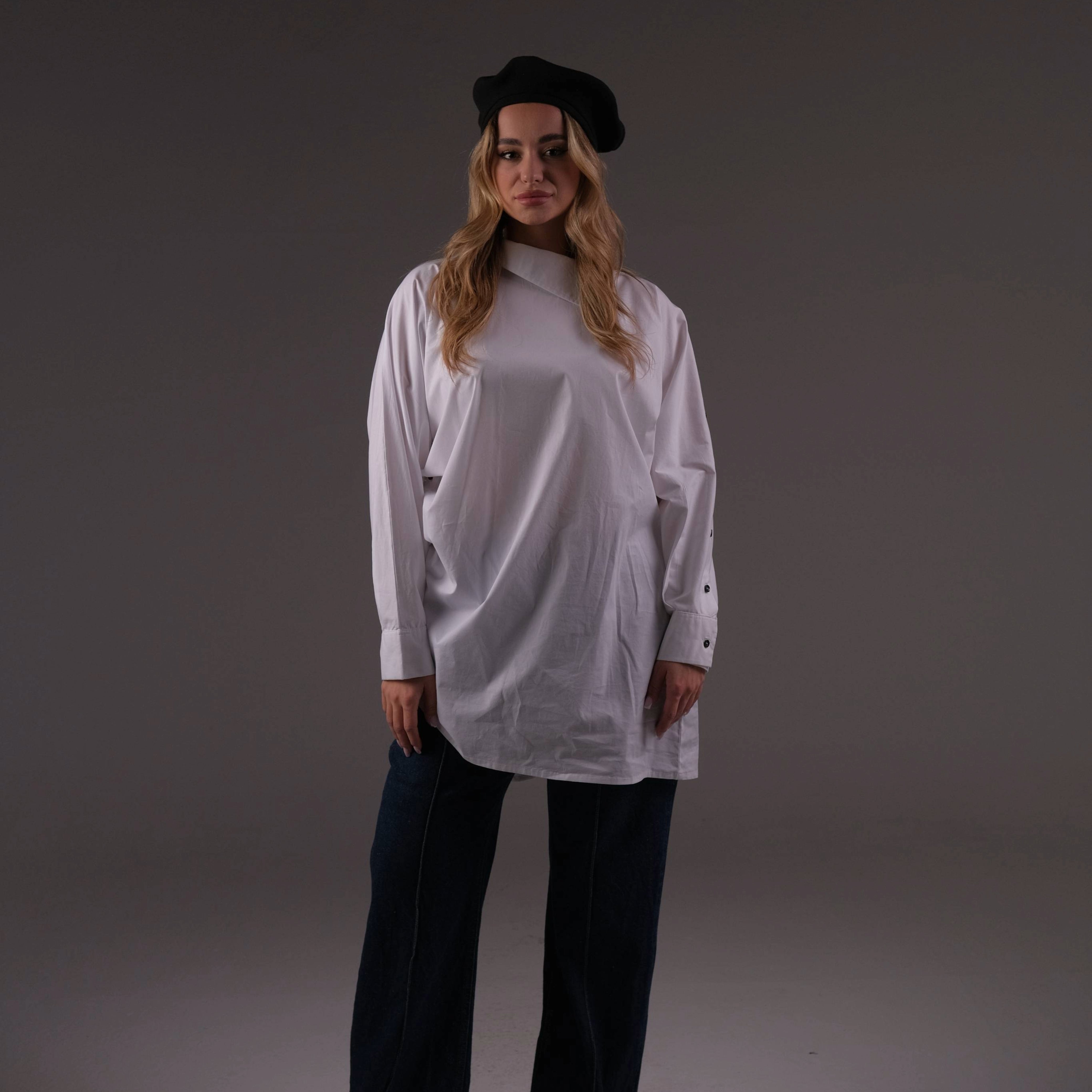 Poplin Cotton White  Shirt