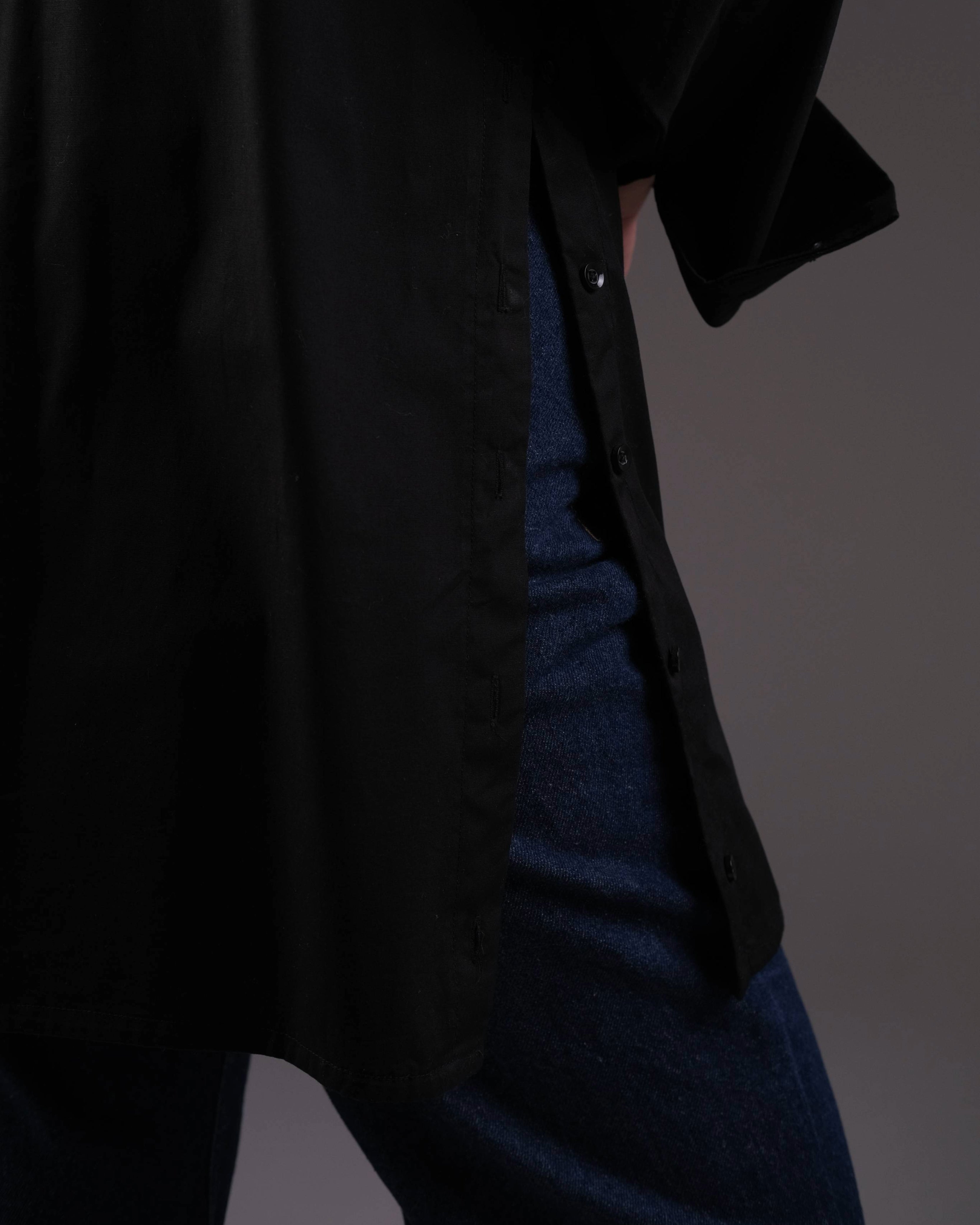 Poplin Cotton Black Shirt