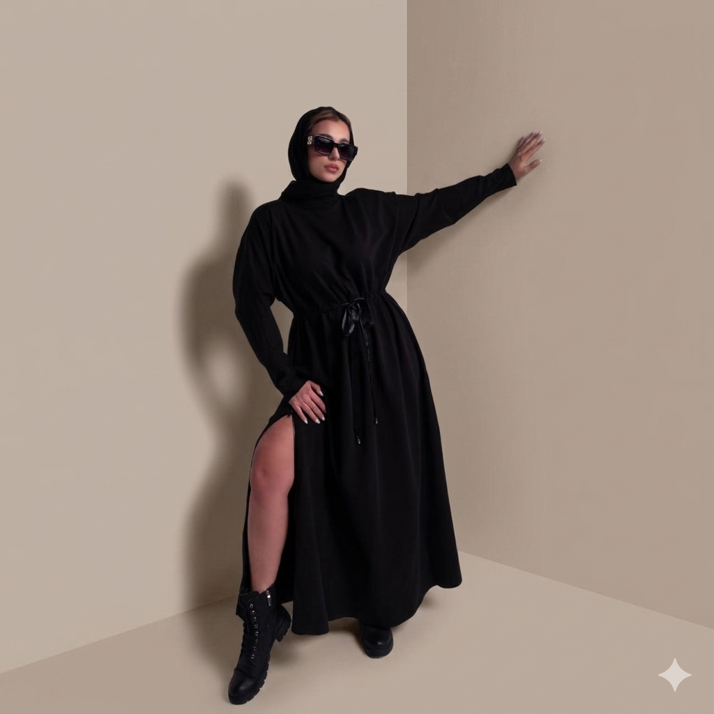 The Elite Noir Cotton Maxi