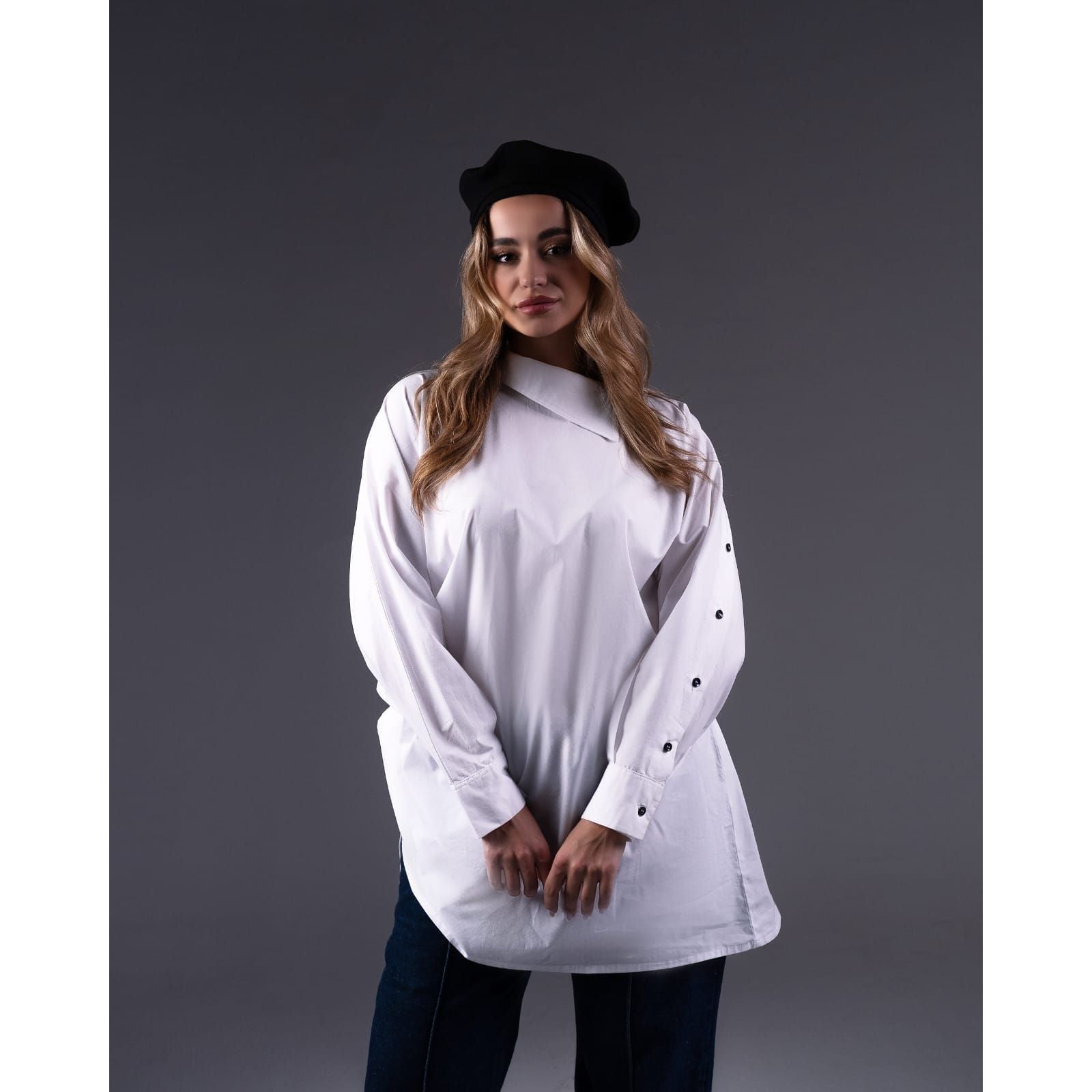 Poplin Cotton White  Shirt