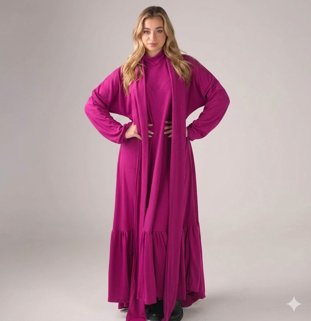 Royal Flow Belted Maxi Dress